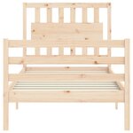vidaXL Cadre de lit sans matelas 90x200 cm bois massif