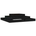 vidaXL Jardinière Noir 110x110x27 cm Bois massif de pin