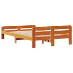 vidaXL Cadre de lit sans matelas cire marron 120x200cm bois pin massif