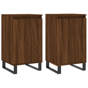 vidaXL Buffets 2 Pièces chêne marron 40x35x70 cm bois d'ingénierie