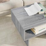 vidaXL Table basse Gris Sonoma 48 x 46 x 35 cm Bois d'ingénierie