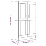 vidaXL Bibliothèque Chêne fumé 82 5x30 5x150 cm Bois d'ingénierie