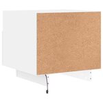 vidaXL Armoires de chevet avec lumières LED 2 Pièces blanc 40x39x37 cm