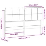 vidaXL Tête de lit capitonnée Blanc et gris clair 120 cm Pin massif