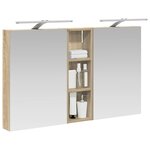vidaXL Ensemble de Meubles de Salle de Bain 3 Pièces 100 x 10 5 x 60 5 cm