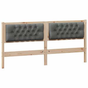 vidaXL Tête de lit marron et gris foncé 160 cm Bois massif en pin