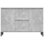 vidaXL Buffet gris béton 102x35x70 cm bois d'ingénierie