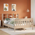 vidaXL Cadre de lit sans matelas 150x200 cm bois de pin massif