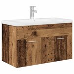 vidaXL Meuble avec vasque intégrée vieux bois bois d'ingénierie