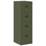 vidaXL Cabinet de Dossier 2 Pièces Vert olive 44 x 50 x 106.5 cm