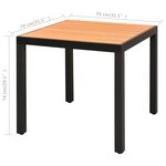 vidaXL Ensemble à manger de jardin 5Pièces PVC résine tressée noir marron