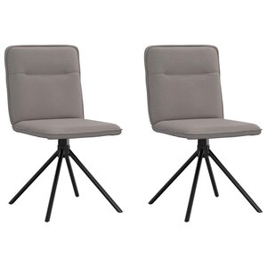 vidaXL Chaises à manger lot de 2 taupe tissu