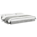 vidaXL Cadre de lit sans matelas gris béton 200x200 cm