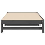 vidaXL Lit coulissant sans matelas gris 2x(100x200) cm