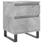 vidaXL Table de chevet gris béton 40x35x50 cm bois d’ingénierie
