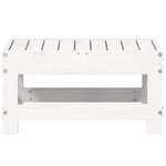 vidaXL Repose-pied de jardin blanc 62x30x32 cm bois de pin massif