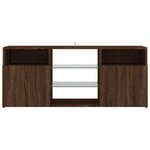 vidaXL Meuble TV avec lumières LED Chêne marron 120x30x50 cm