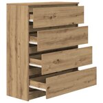 vidaXL Buffet chêne artisanal 80x35x99 cm bois d'ingénierie
