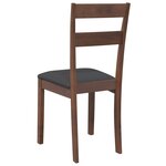 vidaXL Chaises à manger coussins 2 Pièces marron bois massif caoutchouc