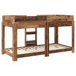 vidaXL Lit Superposé pour Enfants Bois ancien 90 x 200 cm