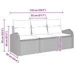 vidaXL Ensemble de canapé de jardin Marron polyrotin