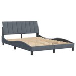 vidaXL Cadre de lit sans matelas Hanko gris foncé 120x200 cm velours