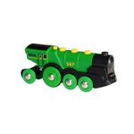 Brio World Locomotive Verte Puissante a piles - Accessoire son & lumiere Circuit de train en bois - Ravensburger - Des 3 ans - 33593