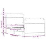 vidaXL Cadre de lit sans matelas 107x203 cm chêne marron