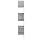 vidaXL Étagère angle murale Sonoma gris 20x20x127 5 cm Bois ingénierie