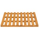 vidaXL Tapis de bain Uni Marron 100 x 53 cm bois