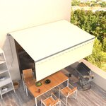 vidaXL Auvent manuel rétractable avec store 4x3 m Crème