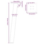 vidaXL Pieds de table basse 4 pièces Blanc 30 cm Acier
