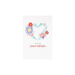 Carte saint-valentin - couronne de fleurs - draeger paris