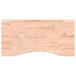 vidaXL Dessus de bureau 80x(36-40)x2 5 cm bois massif de hêtre