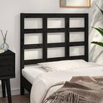 vidaXL Tête de lit Noir 105 5x4x100 cm Bois massif de pin
