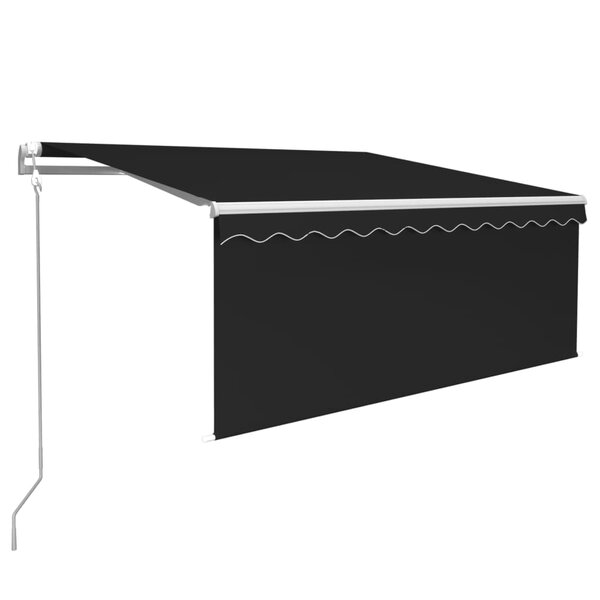 vidaXL Auvent rétractable automatique avec store 3x2 5 m Anthracite