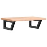 vidaXL Étagère de vasque murale acier et bois massif de hêtre