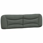 vidaXL Coussin de tête de lit Hvar gris foncé 193 cm tissu