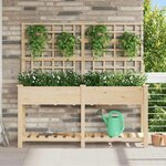 vidaXL Cache-pot de jardin avec étagère Beige 161 x 46 x 152.5 cm
