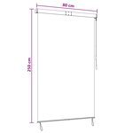 vidaXL Store enrouleur Anthracite et blanc 80 x 250 cm