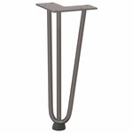vidaXL Pieds en épingle à cheveux pour table basse 4 pièces Acier naturel 30 cm Acier massif