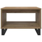 vidaXL Table basse chêne artisanal 60 x 50 x 40 cm Bois d'ingénierie