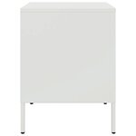vidaXL Tables de chevet 2 Pièces blanc 36x39x50 5 cm acier