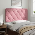 vidaXL Coussin de tête de lit rose 100 cm velours