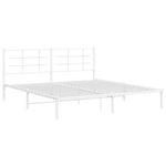 vidaXL Cadre de lit métal sans matelas et tête de lit blanc 183x213 cm