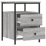vidaXL Tables de chevet 2 Pièces sonoma gris 44x45x60cm bois d'ingénierie