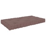 vidaXL Coussin de plancher de palette Taupe 73x40x7 cm Coton