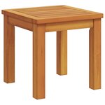 Chaises longues vidaXL 2 Pièces avec table et coussins en bois massif d'acacia