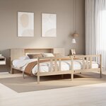 vidaXL Lit bibliothèque sans matelas 180x200 cm bois massif de pin