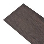 vidaXL Planche de plancher PVC autoadhésif 5 21 m² 2 mm Marron foncé